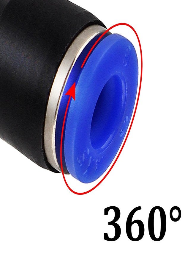 Mecion 4mm Push to Connect Fittings Air Hose T Connector Pneumatic Fittings Plastic Quick Release Connectors, Pack of 10 - Image 3